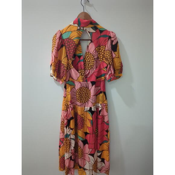 FARM Rio Colorful Sunflower Midi Dress - Picture 6 of 8